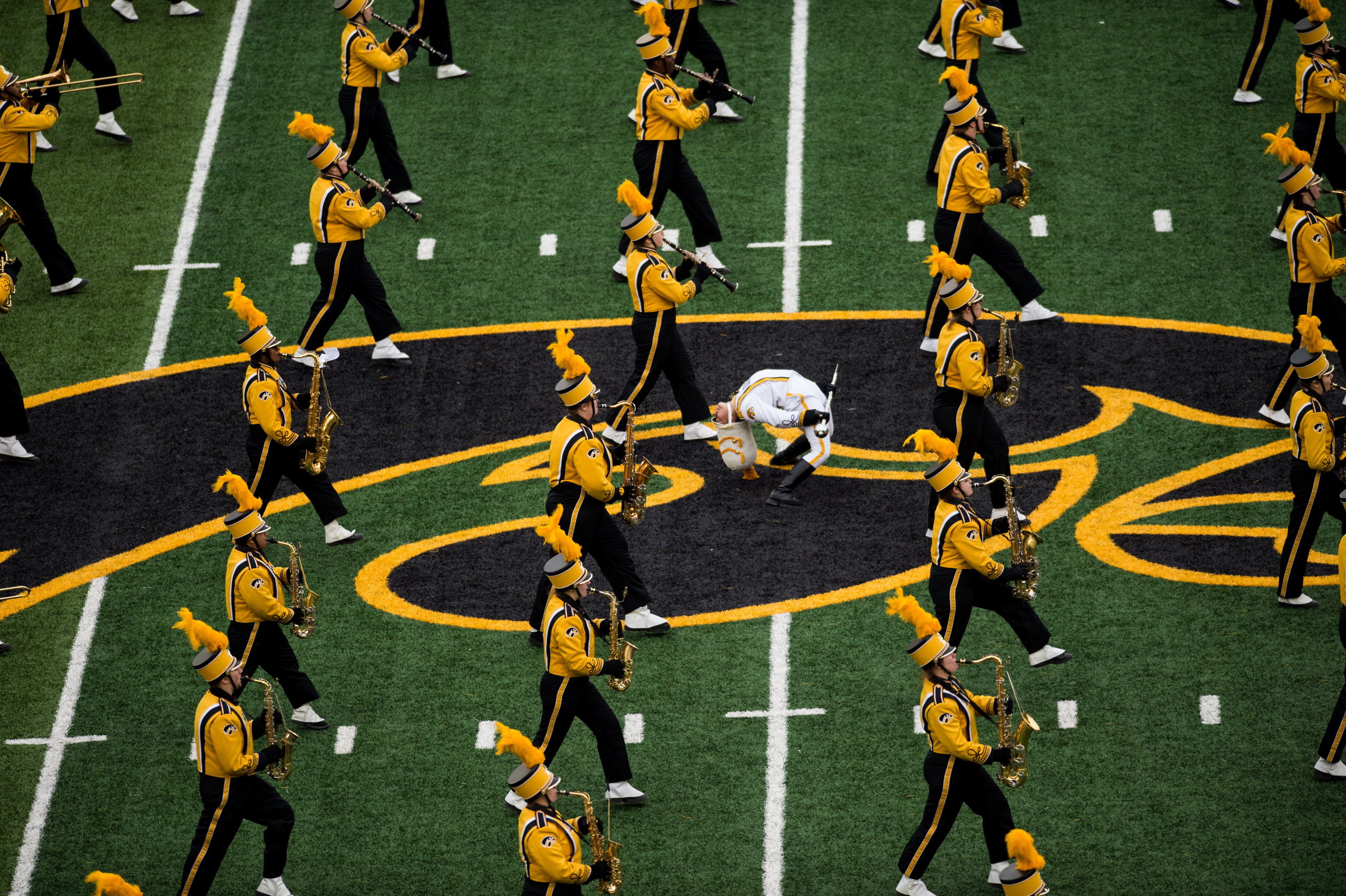 Photo of Iowa band at Northwestern game