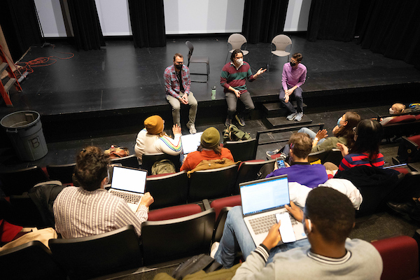 students in iowa theatre