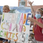 Lemonade stand at UISPEAKS camp kinnick tour 2022, photo by jtobin