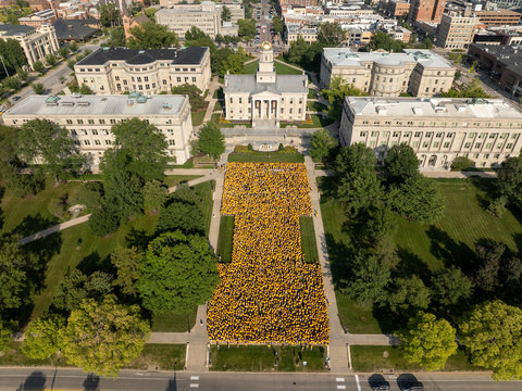 An aerial photo of the Block I