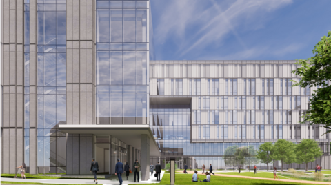 Rendering of the Health Sciences Academic Building