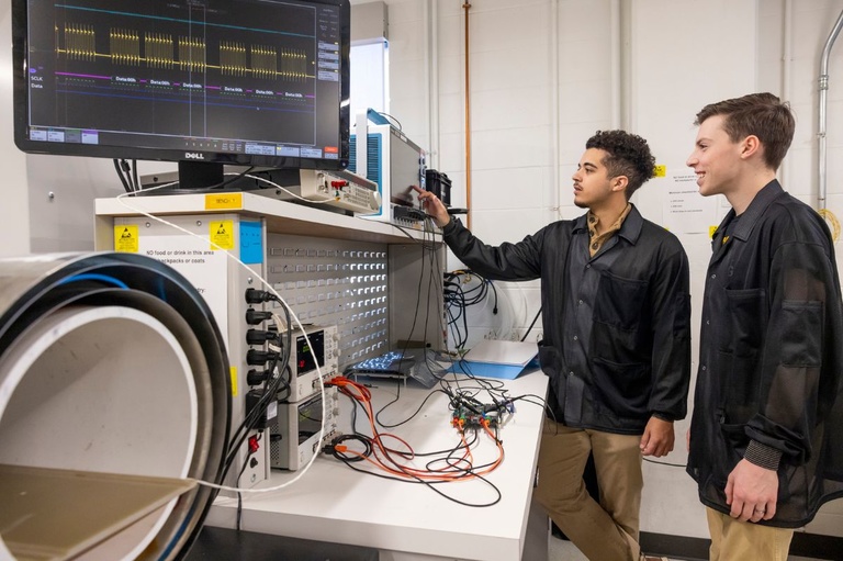 Picture of faculty and students working on the TRACERS project